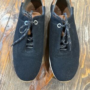 Pure Green Black Wool Sneakers